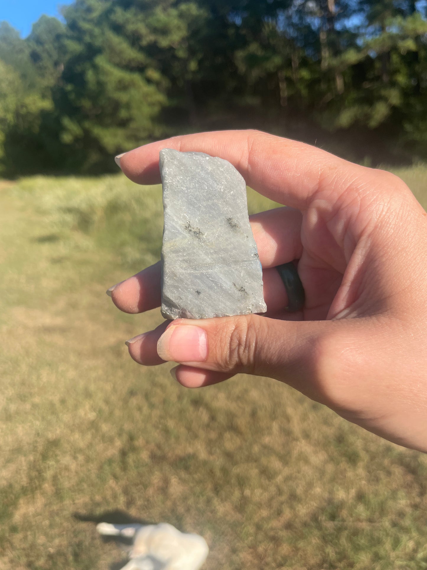 Imperfect labradorite rock buddy