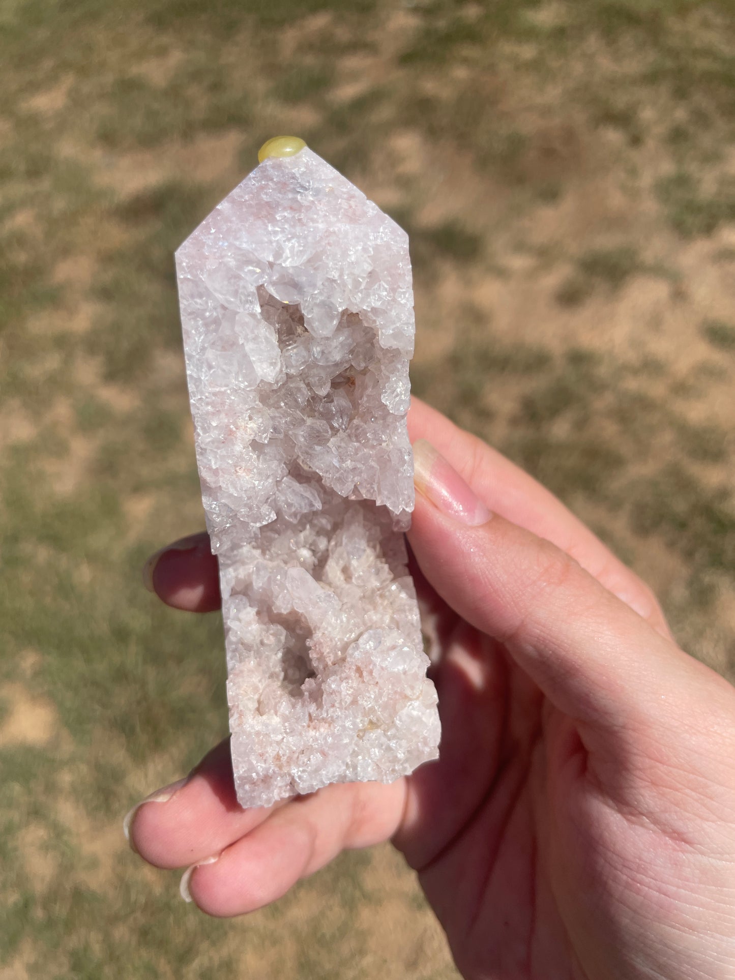 Druzy Pink Amethyst tower 4