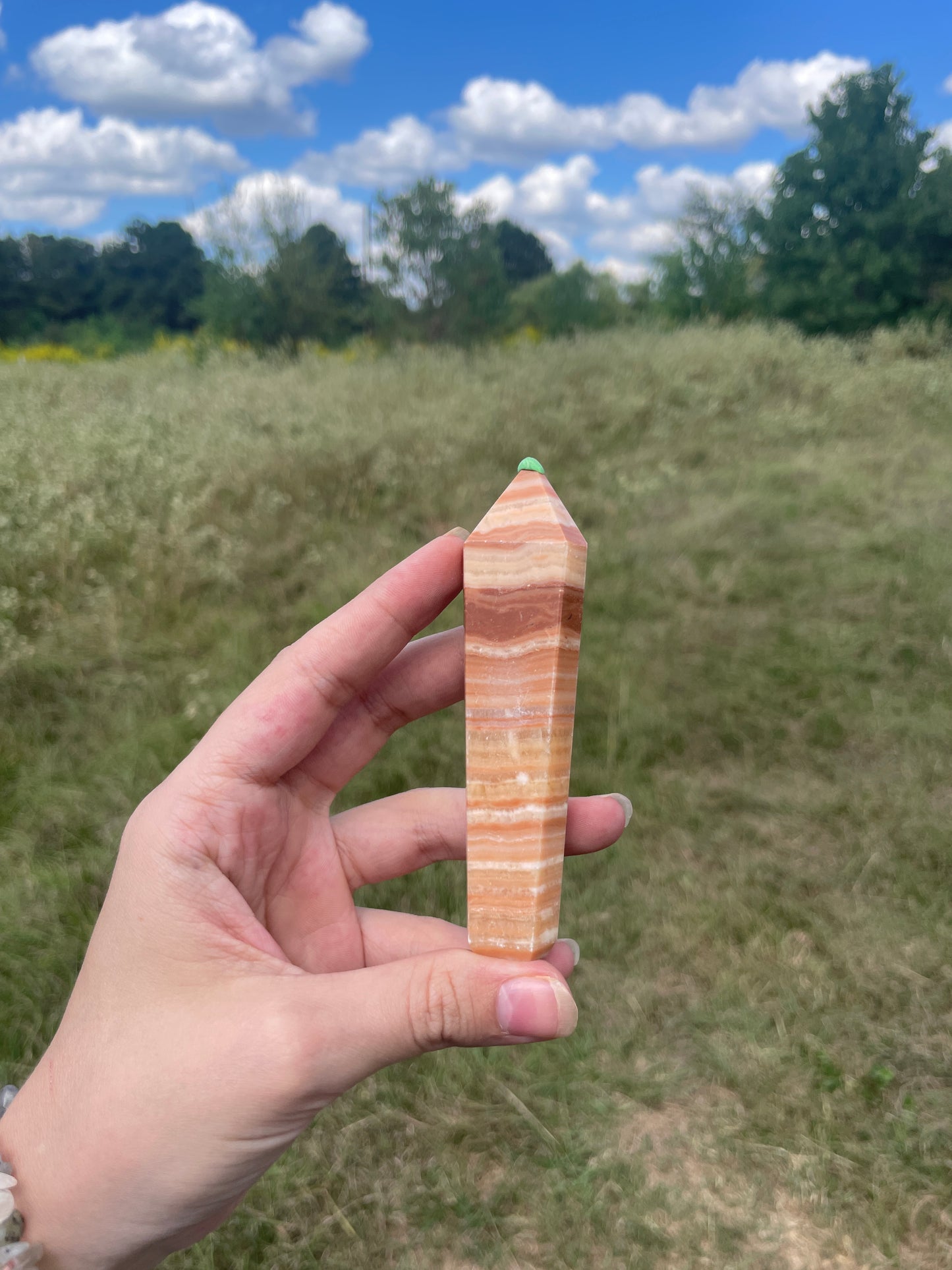 Orange Calcite Crystal Pipe (decor)