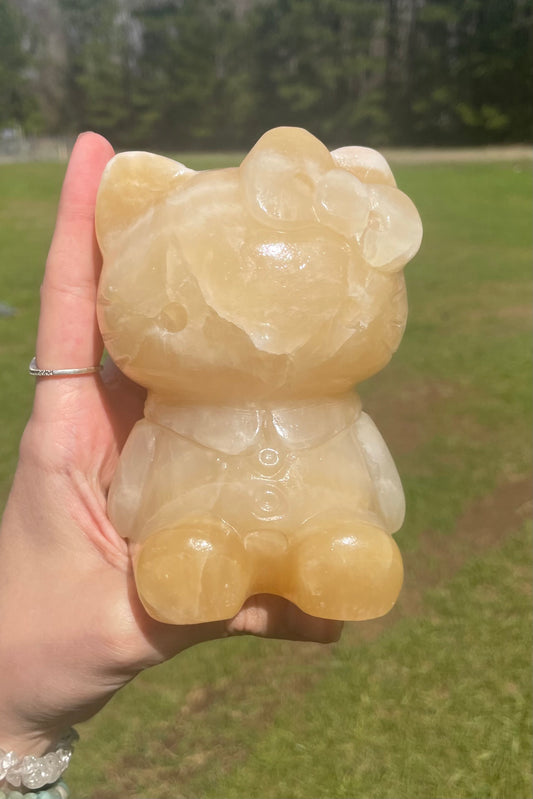 Yellow Calcite Hello Kitty