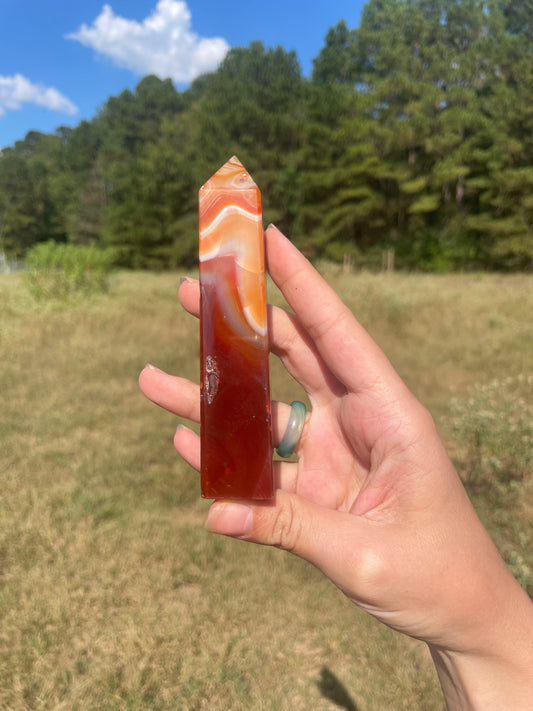Imperfect Druzy Carnelian tower #1