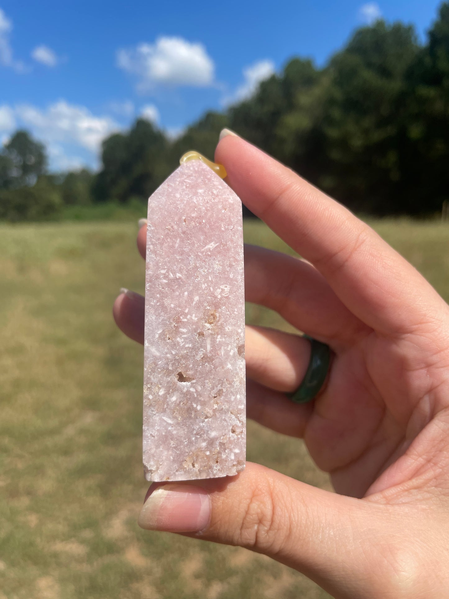 Druzy Pink Amethyst tower 3