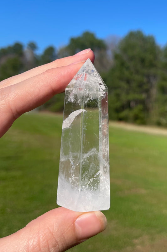 Clear Quartz Tower w/inclusion (3)