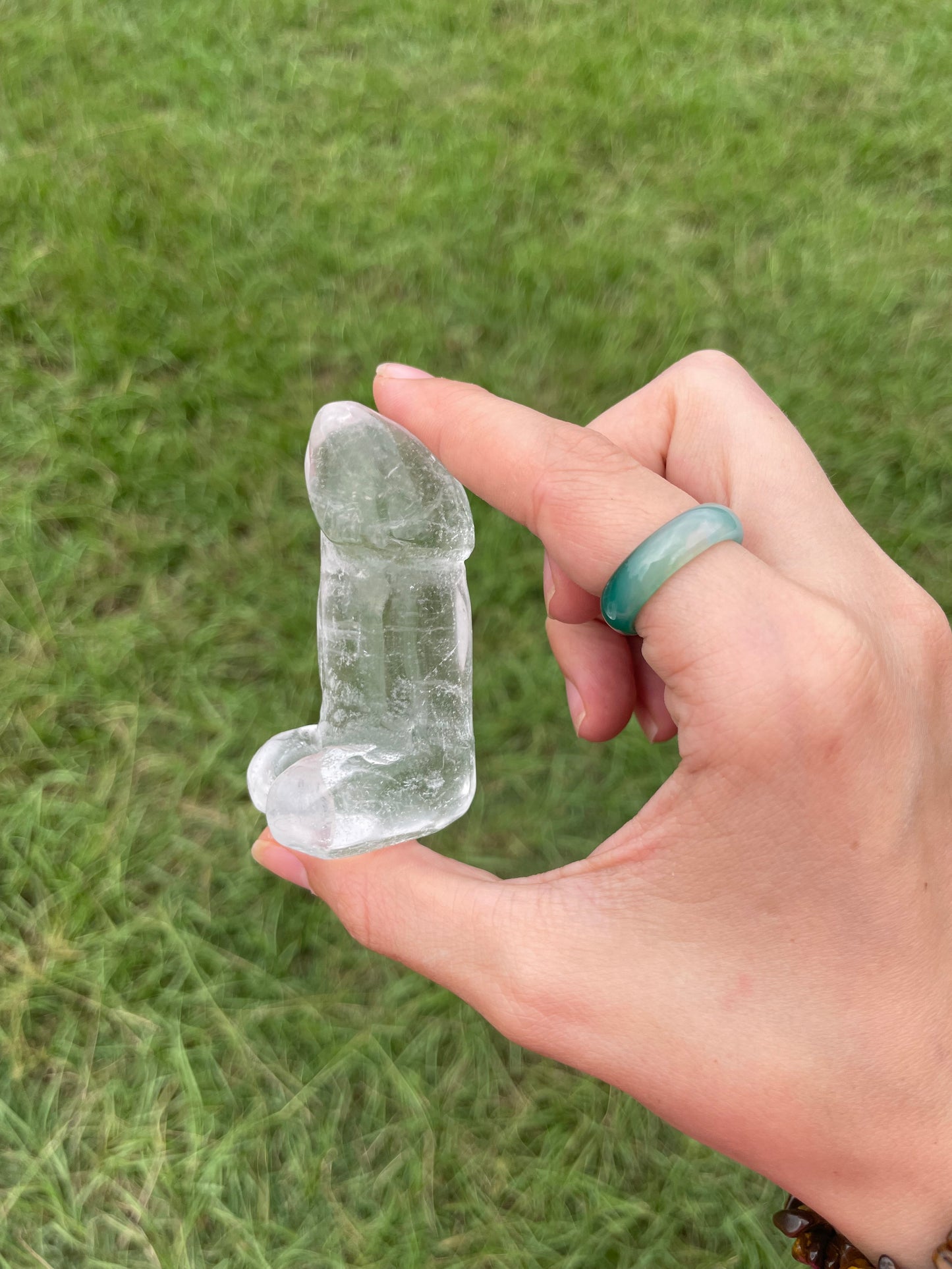 Clear Quartz Mini Penis Carving