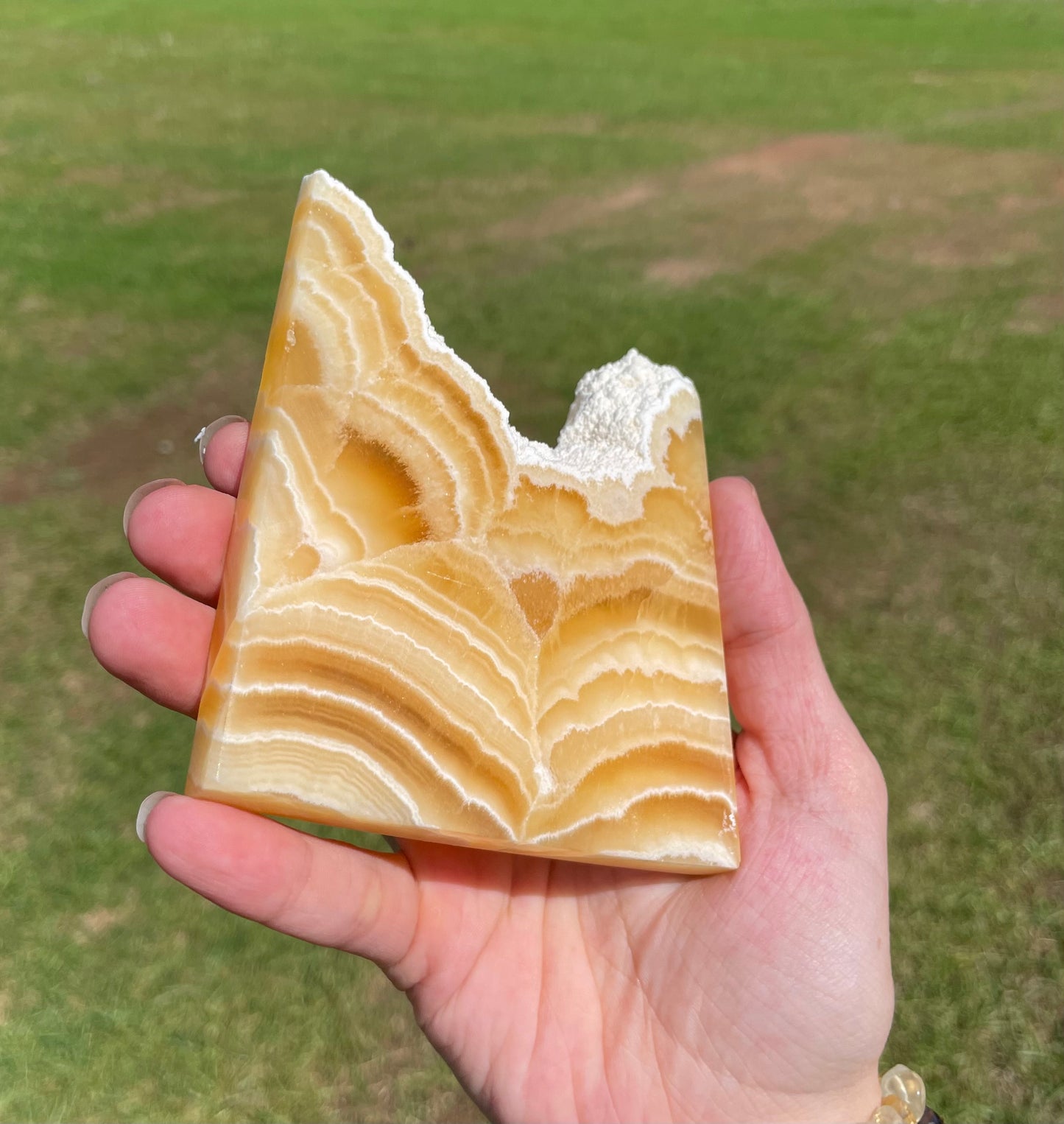 Imperfect Druzy Orange Calcite Slab