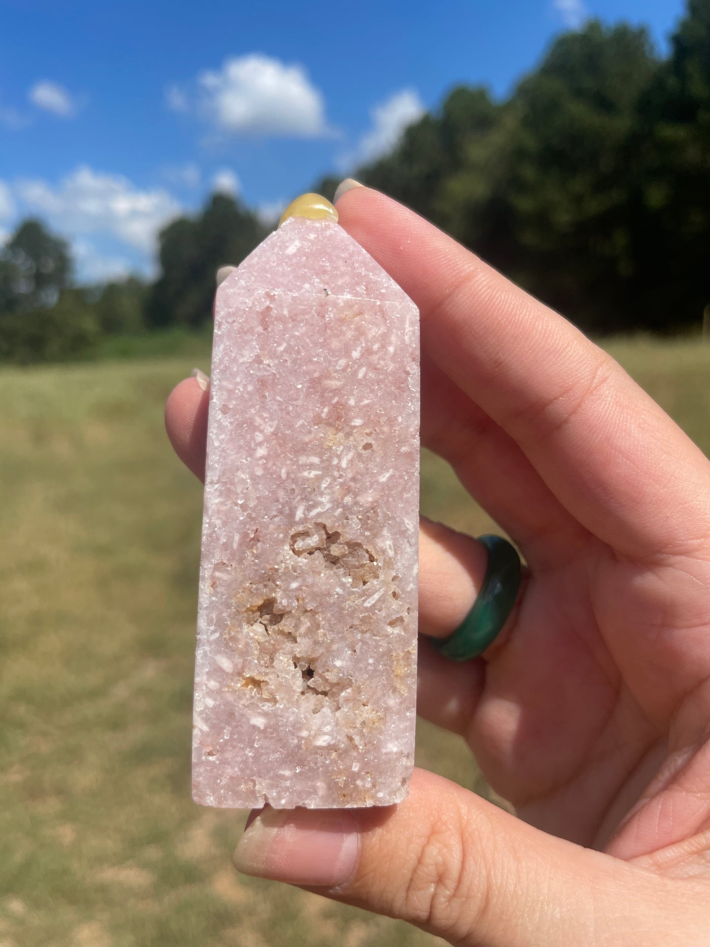 Druzy Pink Amethyst tower 3