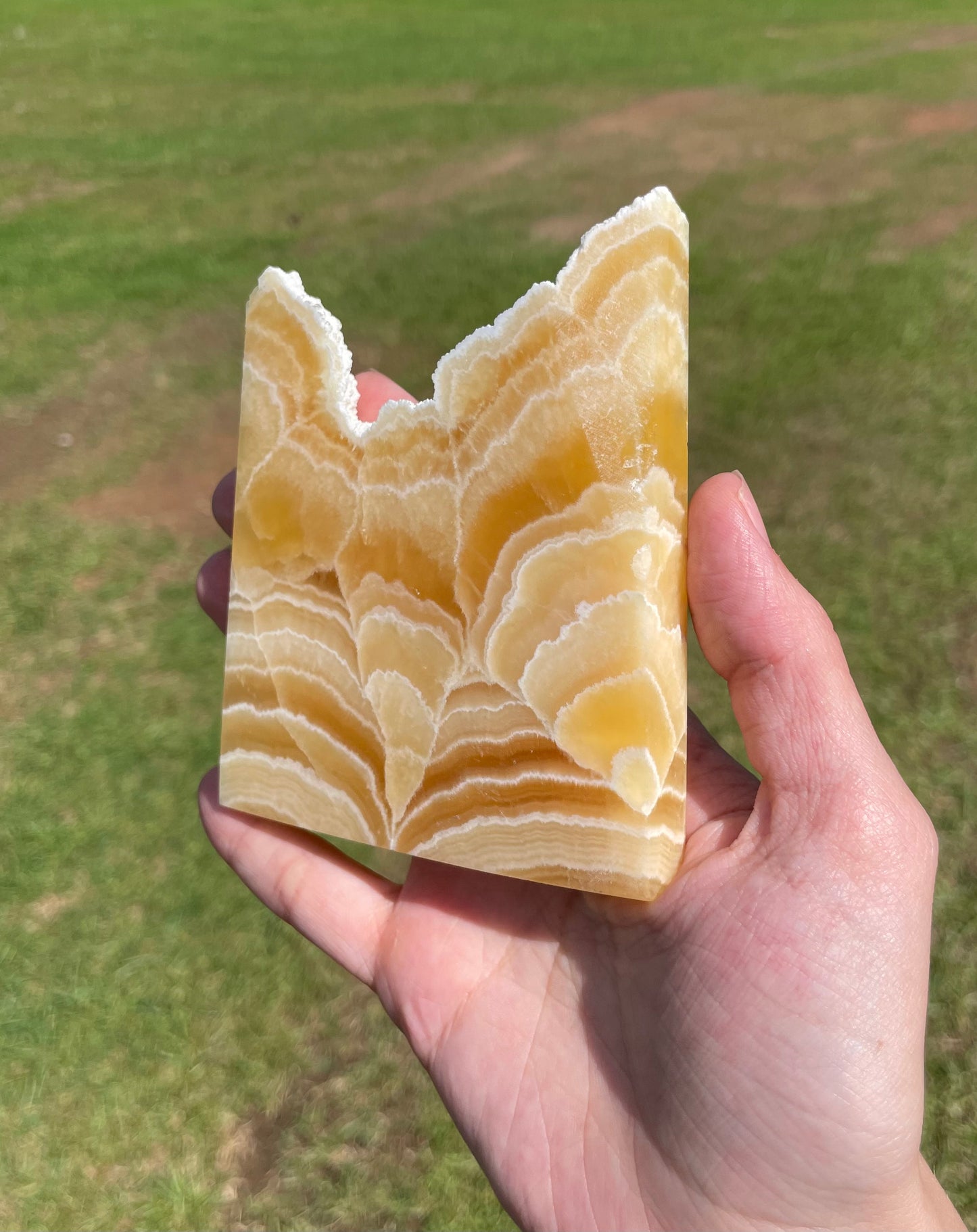 Imperfect Druzy Orange Calcite Slab