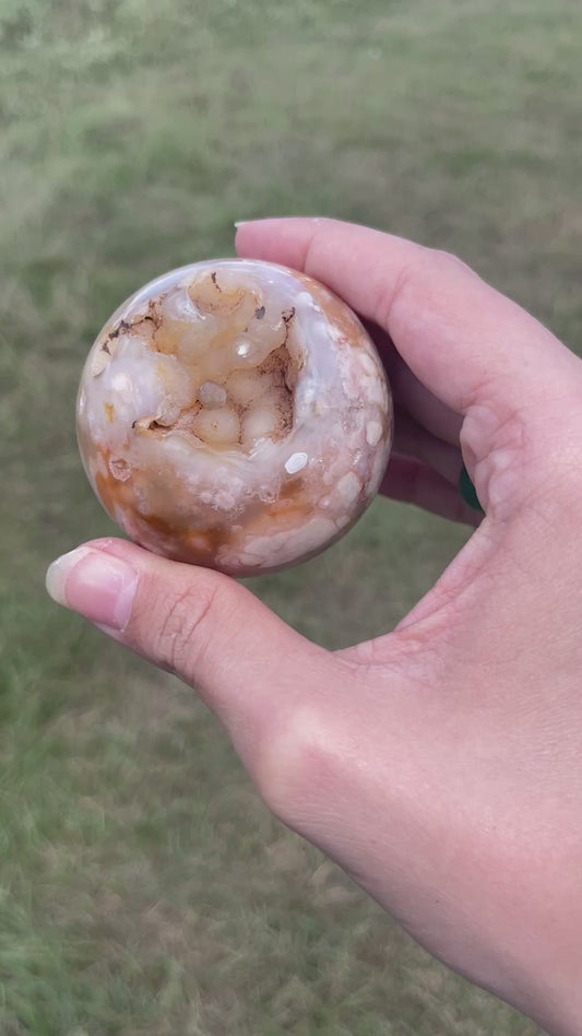 Druzy Flower Agate sphere