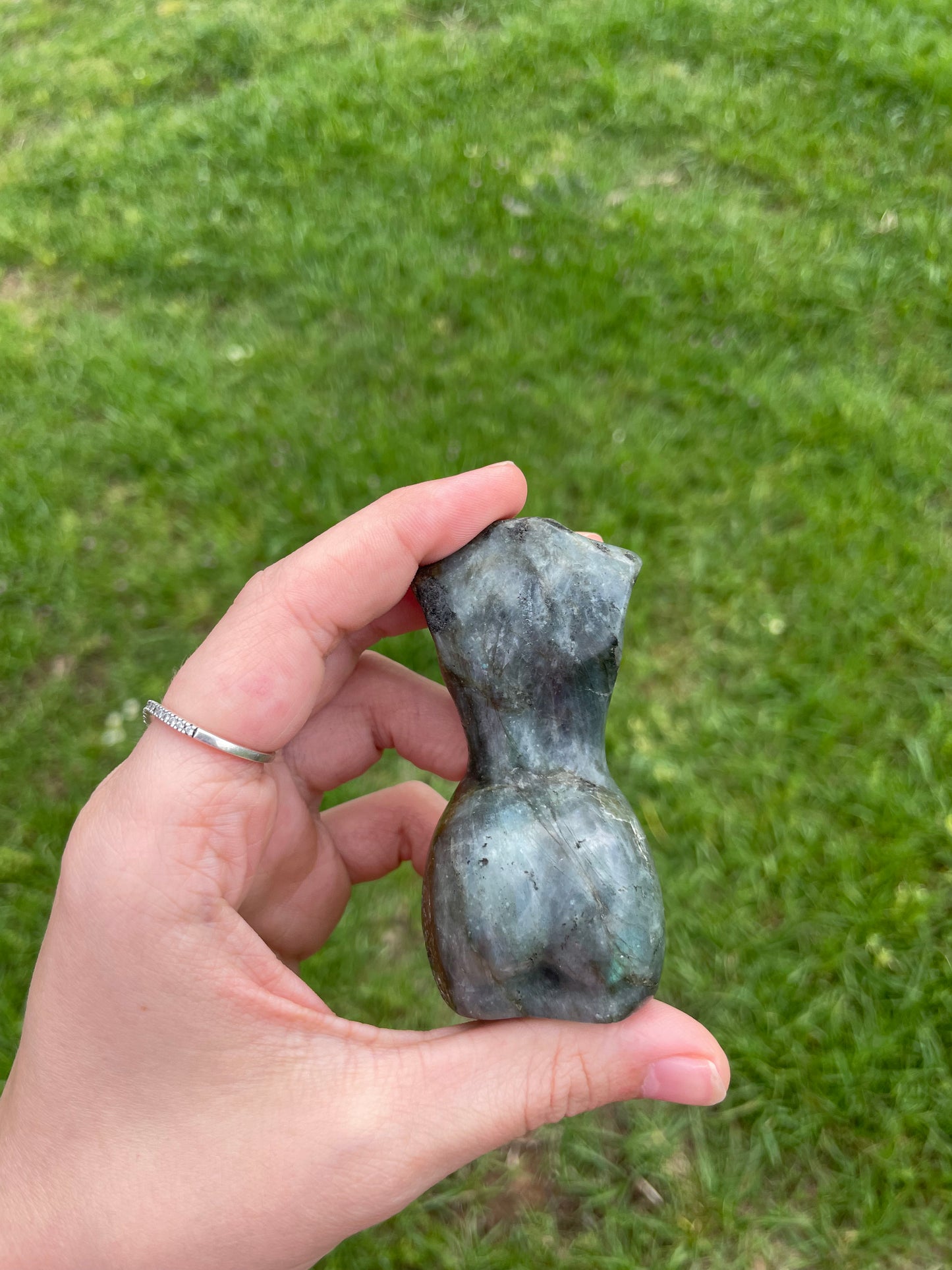 Labradorite Goddess body carving