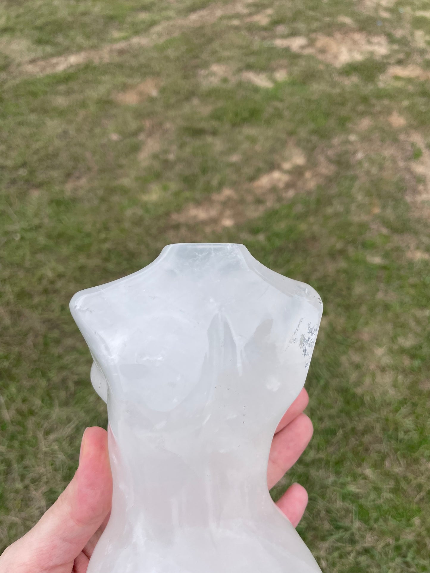 XXL Clear Quartz Goddess body carving