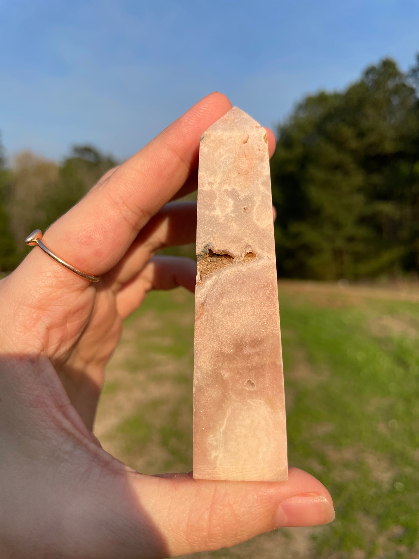 Druzy Pink Amethyst Tower