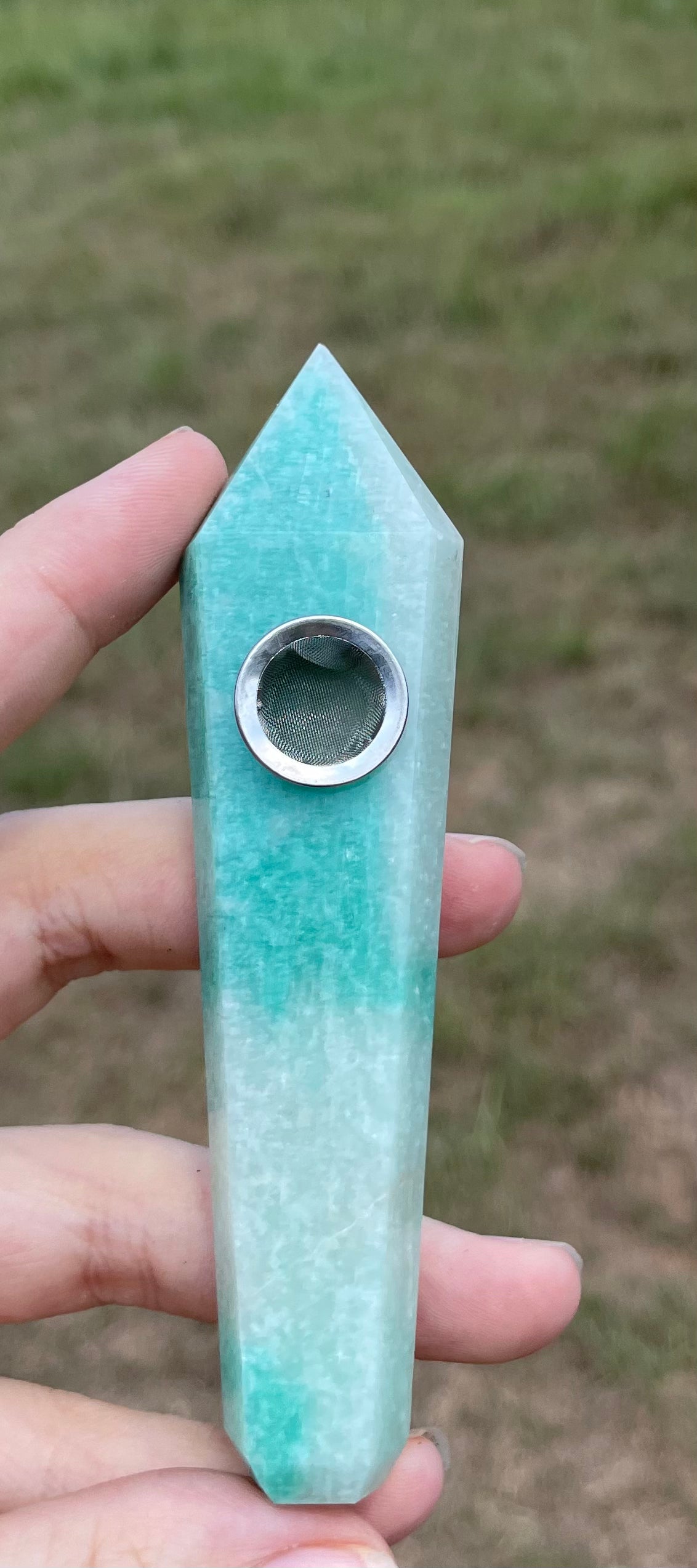 Amazonite Decoration Pipe