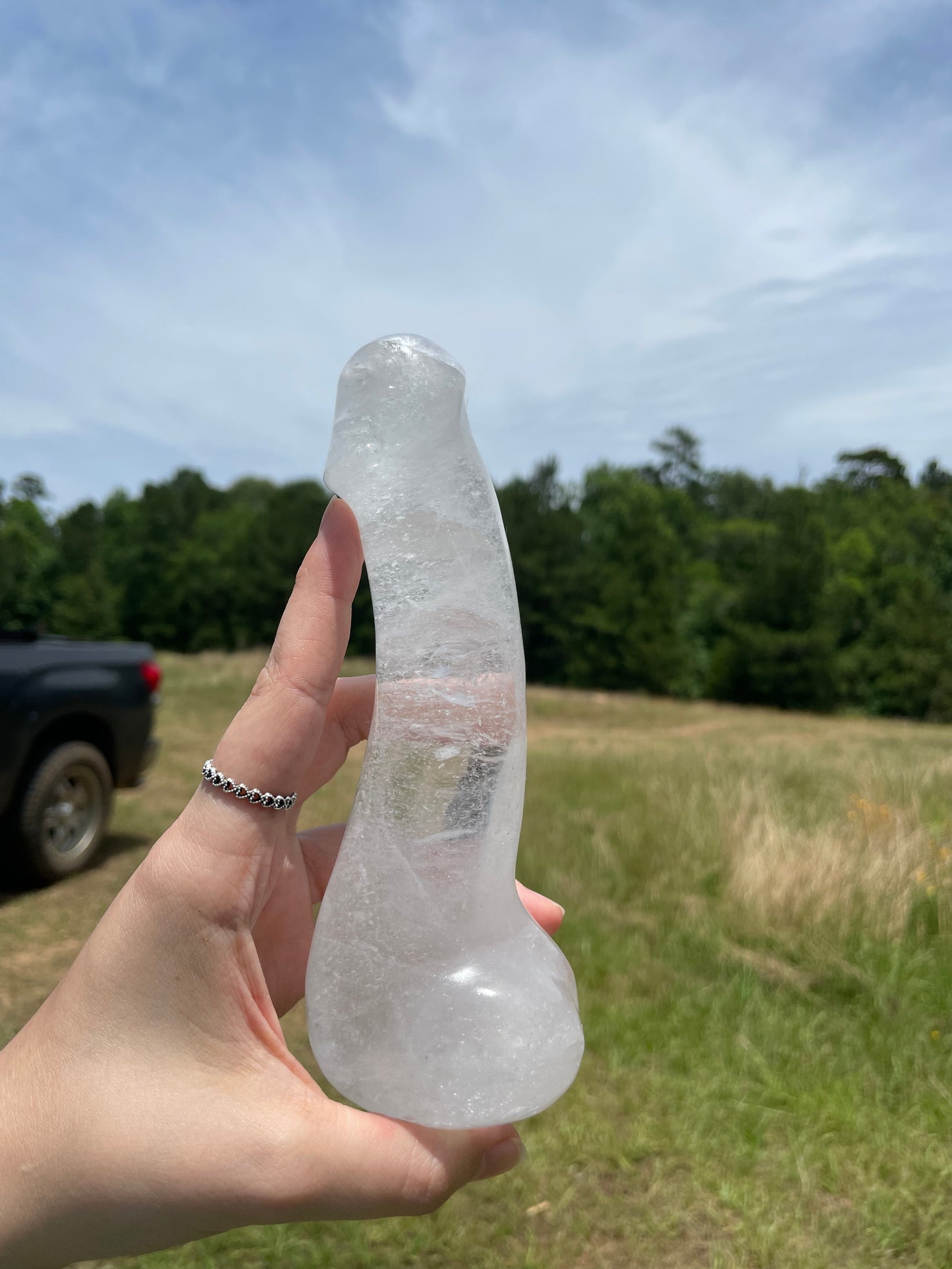 XXL Large Clear Quartz Crystal Penis