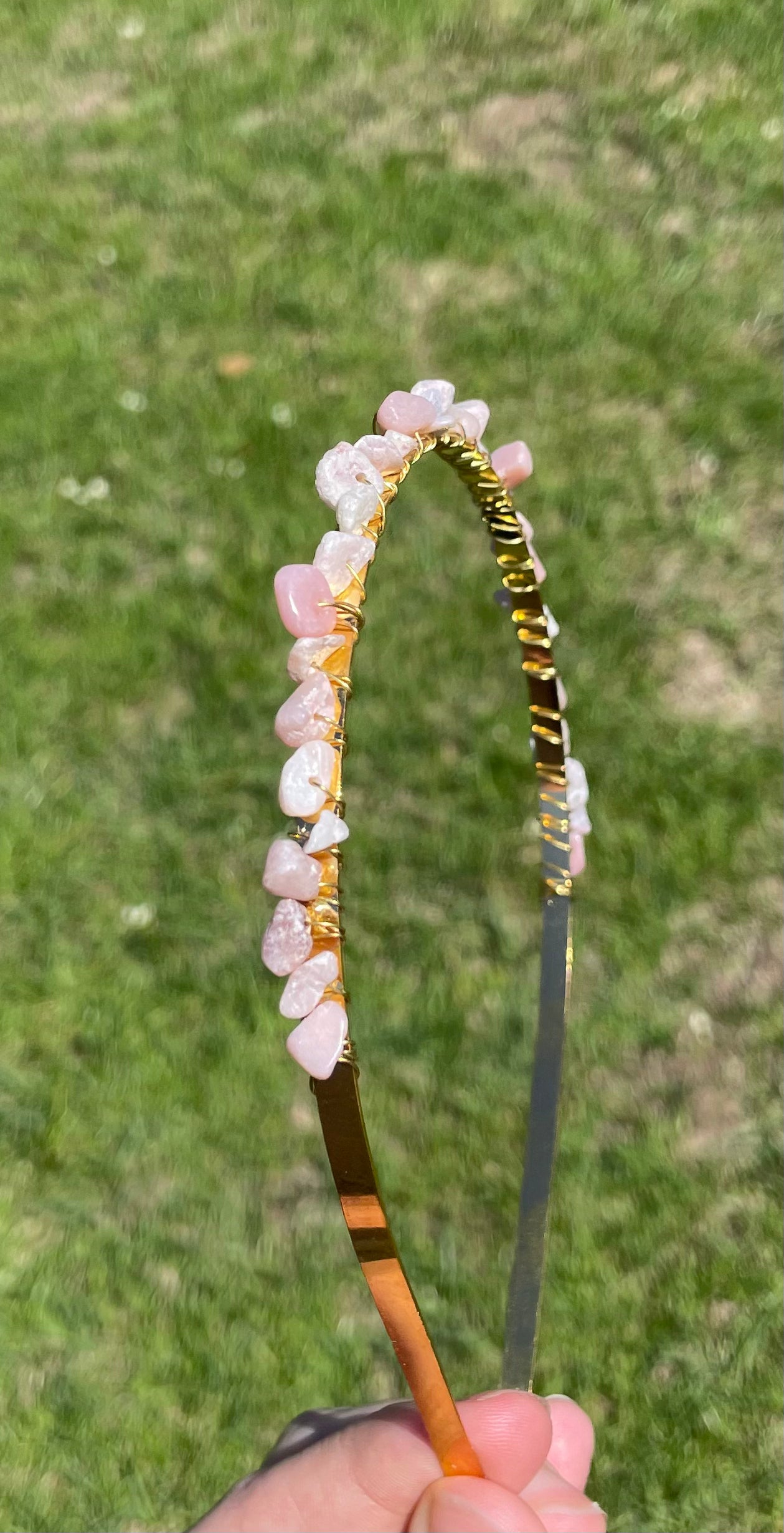 Pink Opal Chips Headband