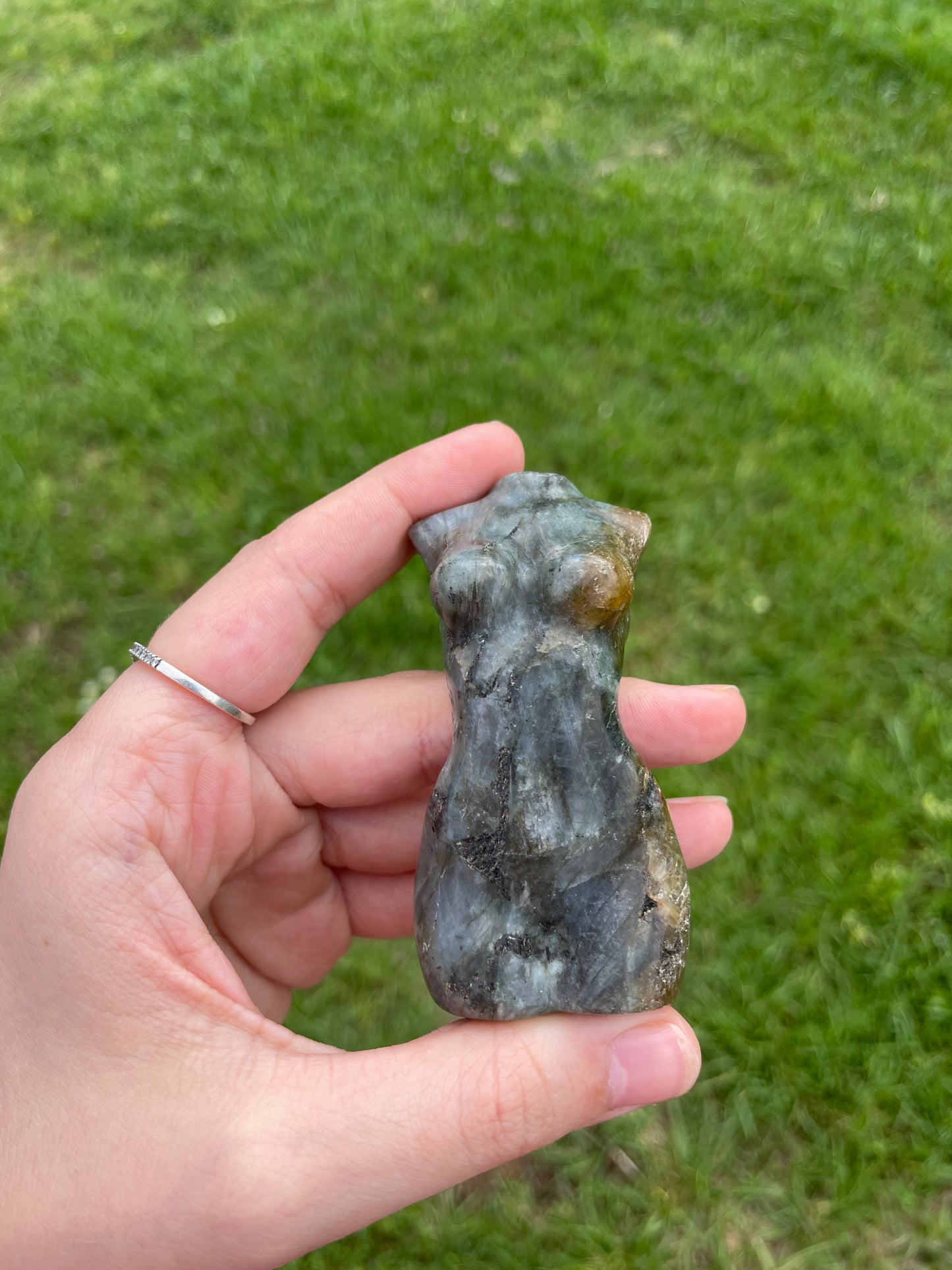 Labradorite Goddess body carving