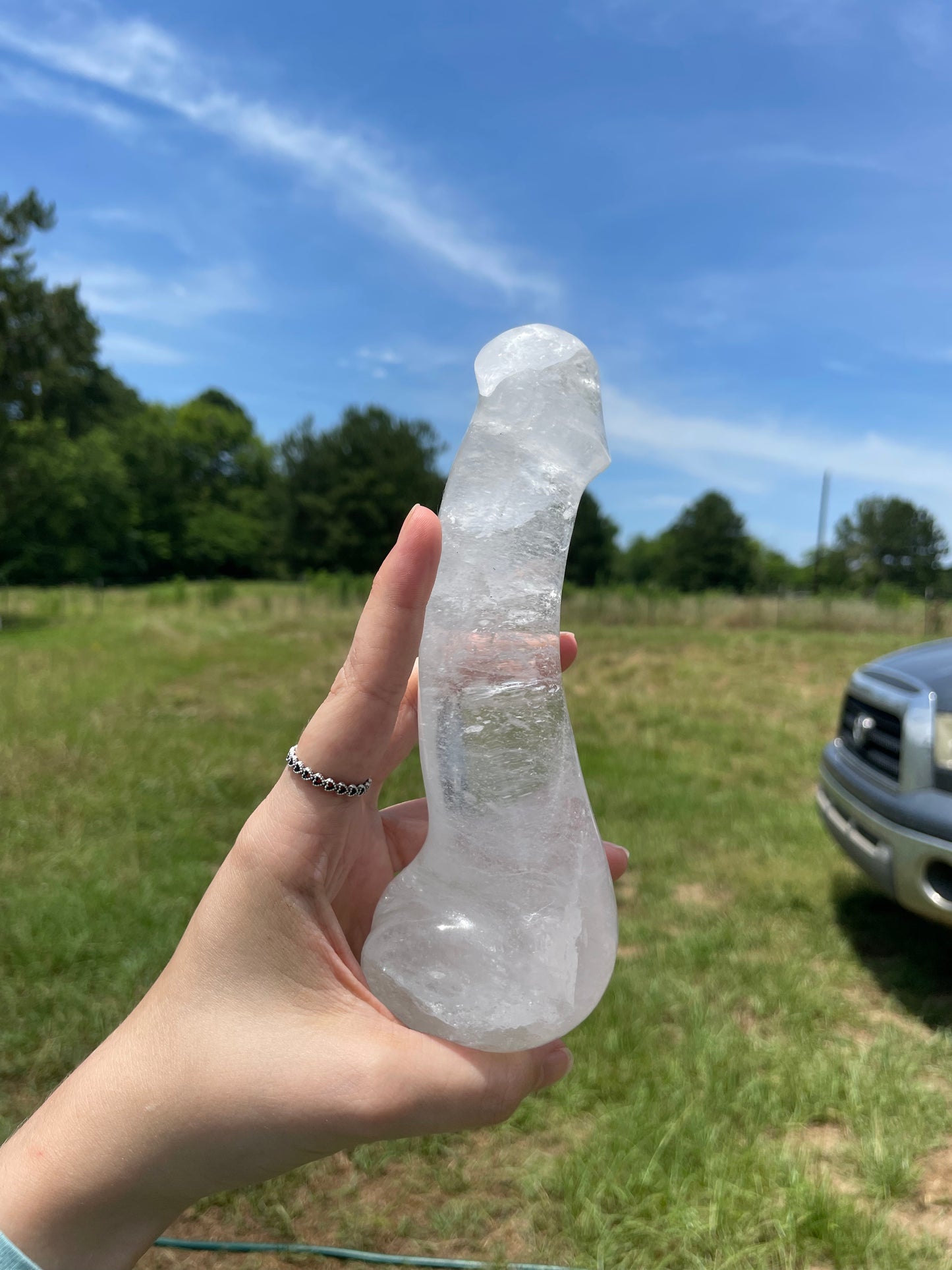 XXL Large Clear Quartz Crystal Penis