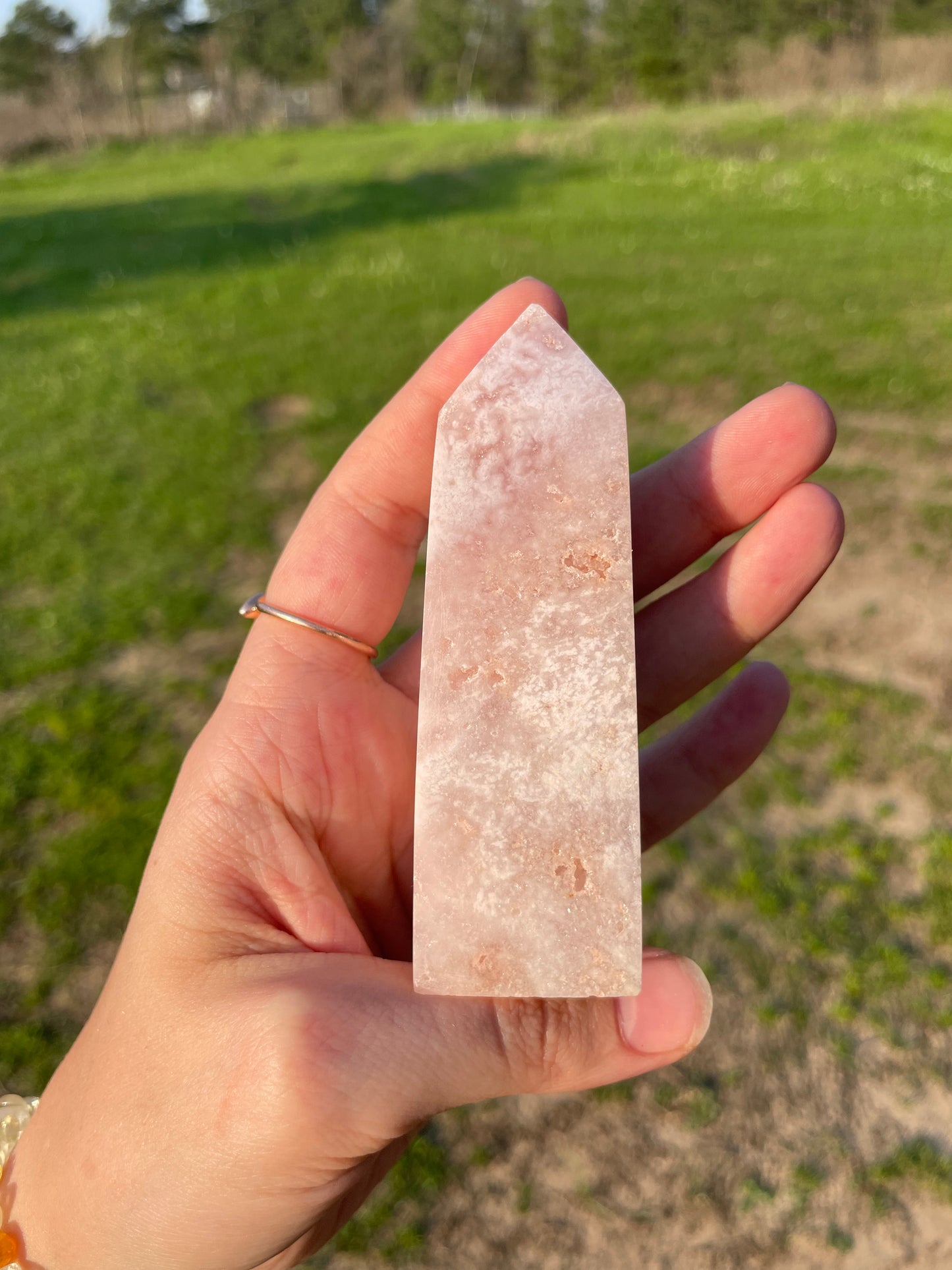 Druzy Pink Amethyst Tower